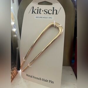 Kitsch Gold Metal French Hair Pin